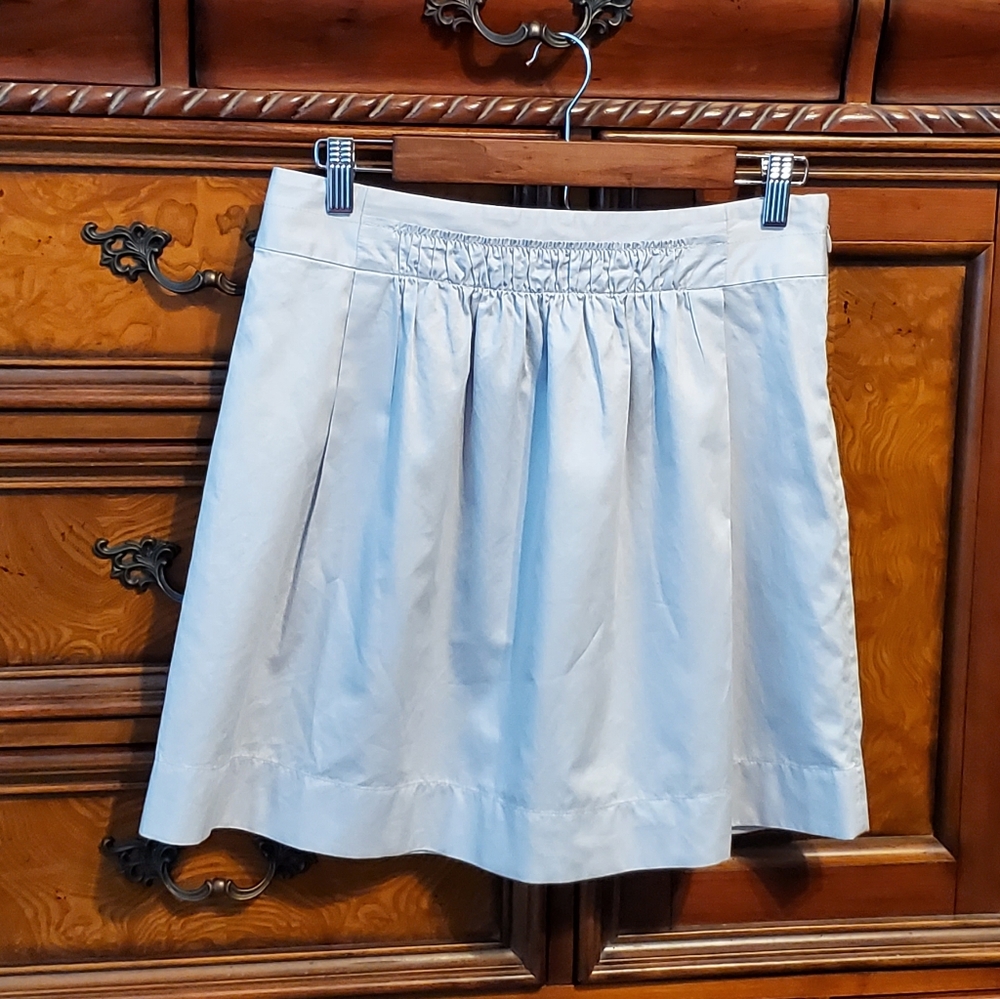 J CREW Factory light gray cotton sateen skirt size 2 - Picture 4 of 5